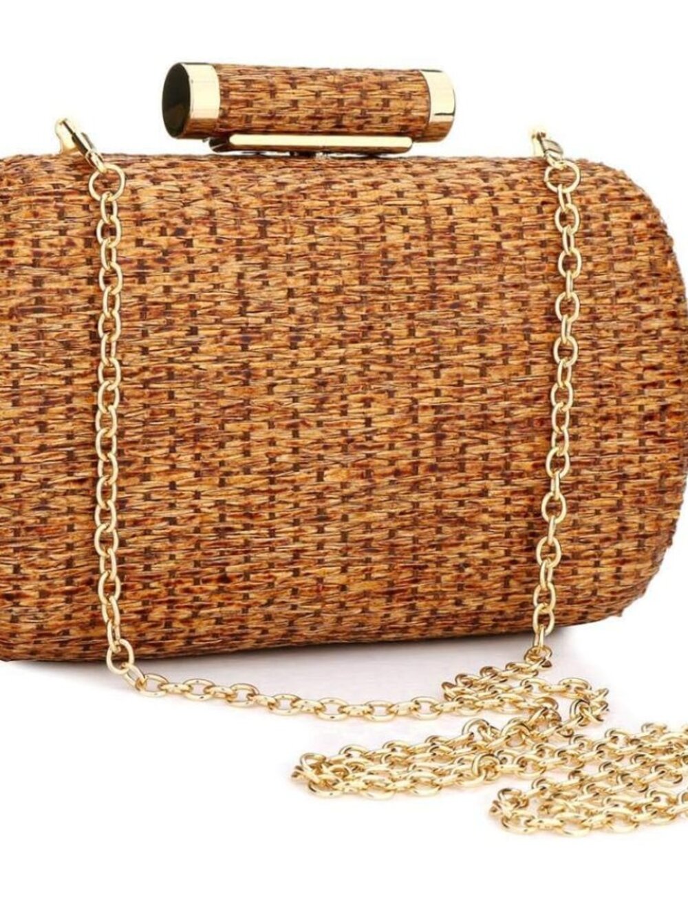 Straw Clutch Purse for Women Wedding Hand-Woved Evening Straw Handbag Party Wedd